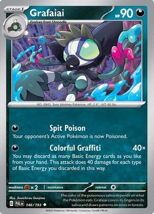 Grafaiai — SV02: Paldea Evolved Pokémon TCG card by Souichirou Gunjima