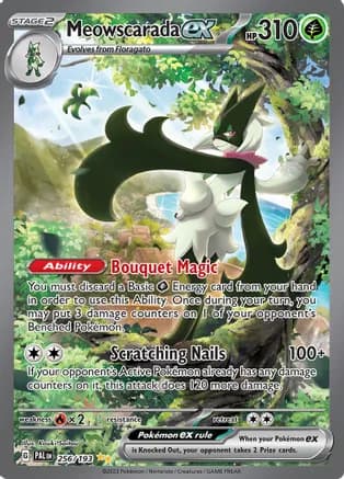 Meowscarada ex - 256/193 — SV02: Paldea Evolved Pokémon TCG card by Kouki Saitou