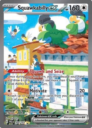 Squawkabilly ex - 264/193 — SV02: Paldea Evolved Pokémon TCG card by Amelicart