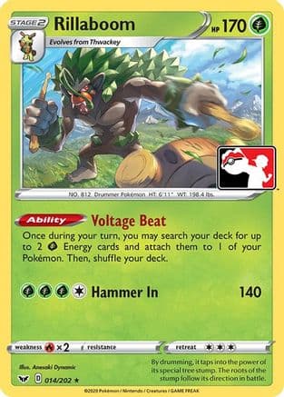 Rillaboom - 014/072 — Prize Pack Series Cards Pokémon TCG card by Anesaki Dynamic