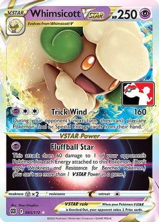 Whimsicott VSTAR - 065/172 — Prize Pack Series Cards