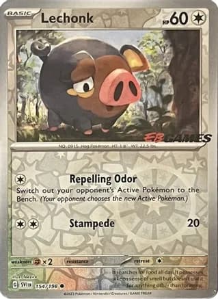 Lechonk - 154/198 (EB Games Promo) — Miscellaneous Cards & Products
