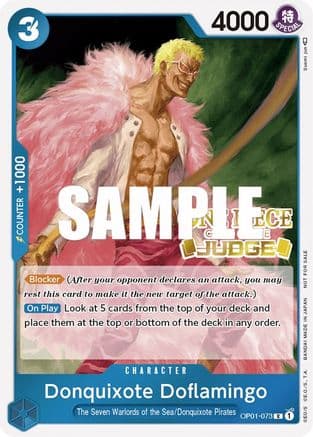 Donquixote Doflamingo (Judge) — One Piece Promotion Cards
