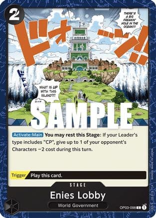 Enies Lobby — Pillars of Strength One Piece Card Game card by BANDAI MADE IN JAPAN