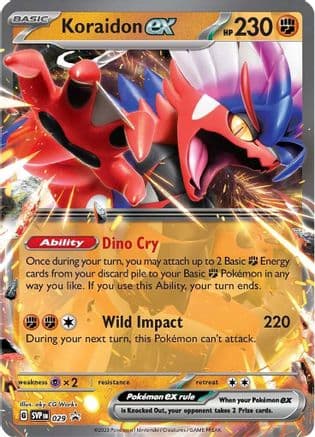 Koraidon ex - 029 — SV: Scarlet & Violet Promo Cards Pokémon TCG card by aky CG Works