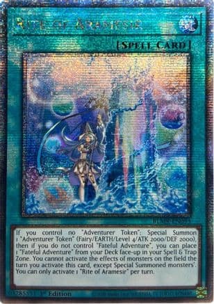 Rite of Aramesir (Quarter Century Secret Rare) — Battles of Legend: Monstrous Revenge
