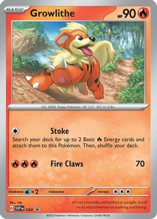Growlithe - 024 — SV: Scarlet & Violet Promo Cards Pokémon TCG card by Uta