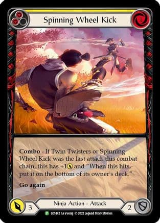 Spinning Wheel Kick (Yellow) - LGS142 — Flesh and Blood: Promo Cards