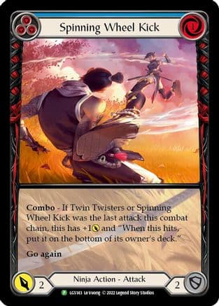 Spinning Wheel Kick (Blue) - LGS143 — Flesh and Blood: Promo Cards