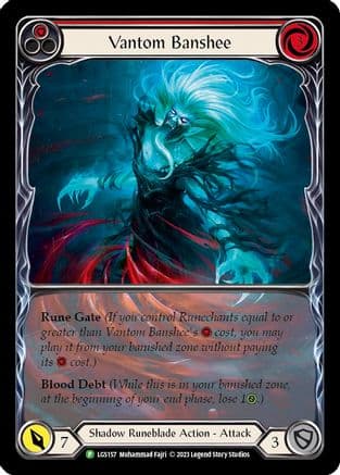 Vantom Banshee (Red) (Extended Art) - LGS157 — Flesh and Blood: Promo Cards