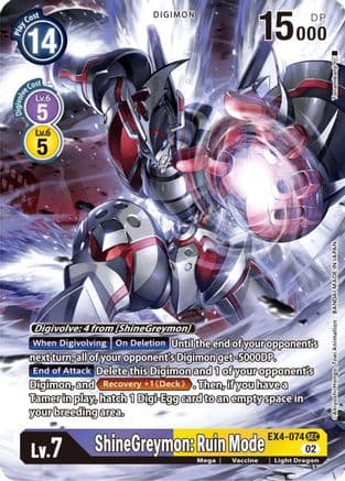 ShineGreymon: Ruin Mode (Alternate Art) — Digimon Card Game card
