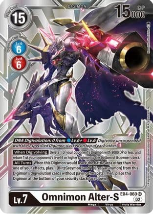 Omnimon Alter-S (Silver Alternate Art) — Digimon Card Game card