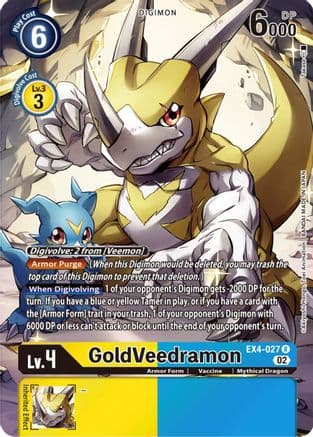 GoldVeedramon (Alternate Art) — Alternative Being Booster