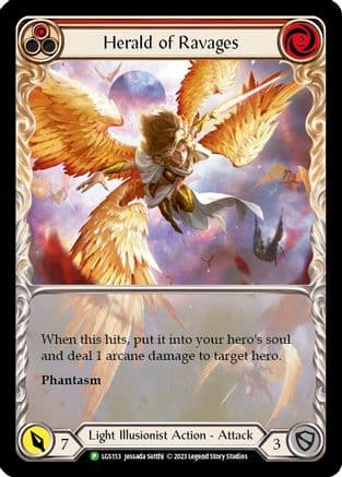Herald of Ravages (Extended Art) (Red) -  LGS153 — Flesh and Blood: Promo Cards