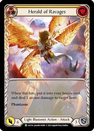 Herald of Ravages (Extended Art) (Yellow) - LGS154 — Flesh and Blood: Promo Cards