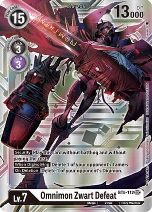 Omnimon Zwart Defeat (Silver Alternate Art) — Digimon Card Game card