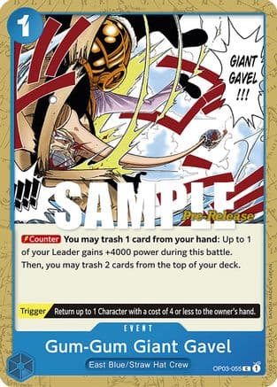 Gum-Gum Giant Gavel — Pillars of Strength Pre-Release Cards