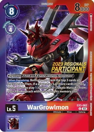 WarGrowlmon (2023 Regionals Participant) — Draconic Roar