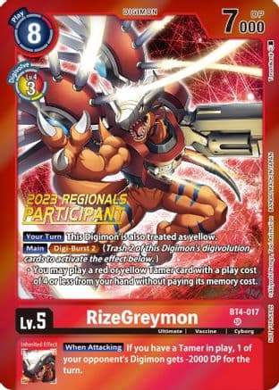 RizeGreymon (2023 Regionals Participant) — Great Legend
