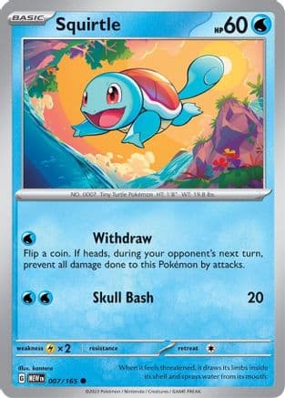 Squirtle - 007/165 — SV: Scarlet & Violet 151 Pokémon TCG card by kantaro