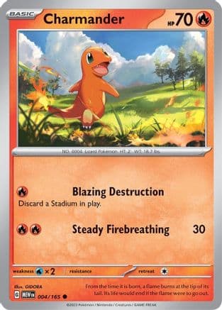 Charmander - 004/165 — SV: Scarlet & Violet 151 Pokémon TCG card by GIDORA