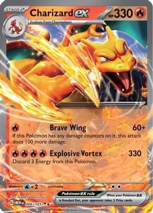 Charizard ex - 006/165 — SV: Scarlet & Violet 151 Pokémon TCG card by PLANETA Mochizuki