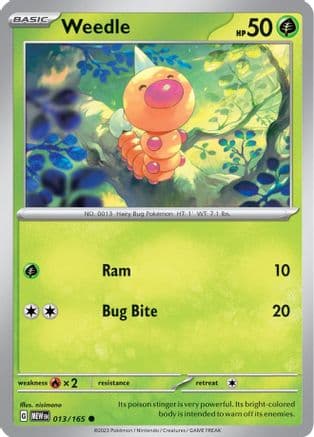 Weedle — SV: Scarlet & Violet 151 Pokémon TCG card by nisimono