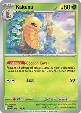 Kakuna — SV: Scarlet & Violet 151 Pokémon TCG card by nisimono