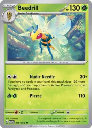 Beedrill — SV: Scarlet & Violet 151 Pokémon TCG card by nisimono