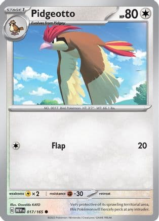 Pidgeotto — SV: Scarlet & Violet 151 Pokémon TCG card by Oswaldo KATO