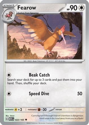 Fearow — SV: Scarlet & Violet 151 Pokémon TCG card by Gemi