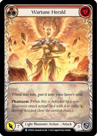 Wartune Herald (Red) — Dusk till Dawn Flesh and Blood card by Narendra B Adi