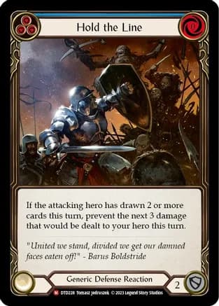 Hold the Line — Dusk till Dawn Flesh and Blood card by Tomasz Jedruszek