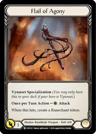 Flail of Agony — Dusk till Dawn Flesh and Blood card by Tomasz Jedruszek