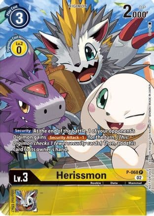 Herissmon - P-068 (Official Tournament Pack Vol.10) — Digimon Promotion Cards