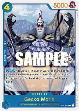 Gecko Moria (Store Championship Participation Pack) — One Piece Promotion Cards