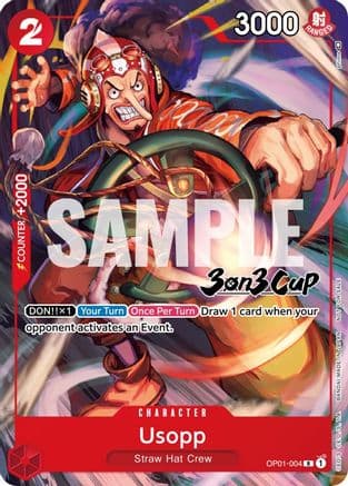 Usopp (3-on-3 Cup) [Participant] — One Piece Promotion Cards