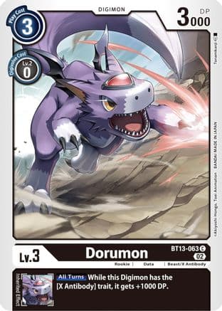 Dorumon — Versus Royal Knights Digimon Card Game card by Akiyoshi Honga, Toei Animation