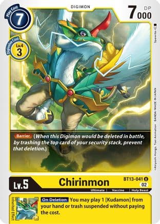 Chirinmon — Versus Royal Knights Digimon Card Game card by Akiyoshi Hongo, Toei Animation