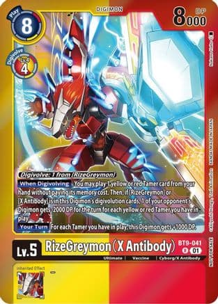 RizeGreymon (X Antibody) (Event Pack 5) — X Record