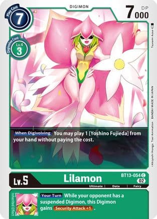 Lilamon — Versus Royal Knights Digimon Card Game card by Tsunemi Aosa