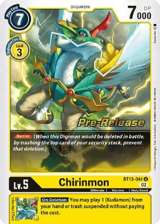 Chirinmon — Versus Royal Knights Pre-Release Cards Digimon Card Game card by Spamoni Geck