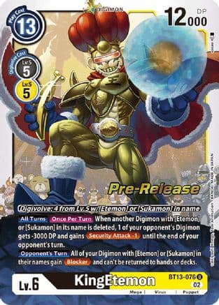 KingEtemon — Versus Royal Knights Pre-Release Cards