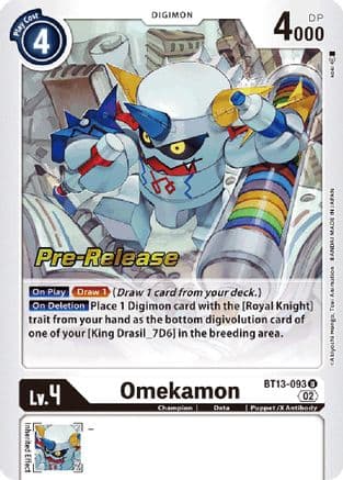 Omekamon — Versus Royal Knights Pre-Release Cards