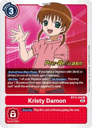 Kristy Damon — Digimon Card Game card