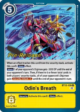 Odin's Breath — Versus Royal Knights Pre-Release Cards