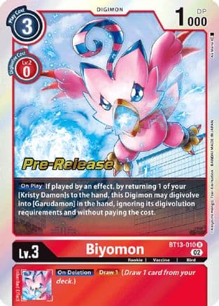 Biyomon — Versus Royal Knights Pre-Release Cards