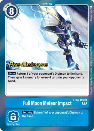 Full Moon Meteor Impact — Versus Royal Knights Pre-Release Cards