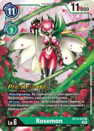 Rosemon — Versus Royal Knights Pre-Release Cards