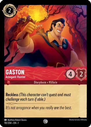 Gaston - Arrogant Hunter — The First Chapter Disney Lorcana card by Matthew Robert Davies